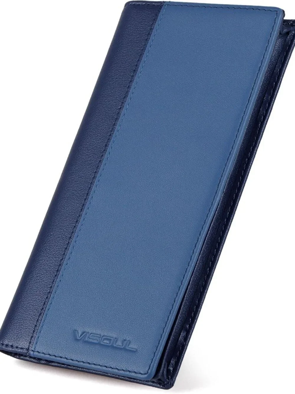 Stylish RFID Blocking Leather Bi-fold Wallet with Zipper Pocket for Men & Women